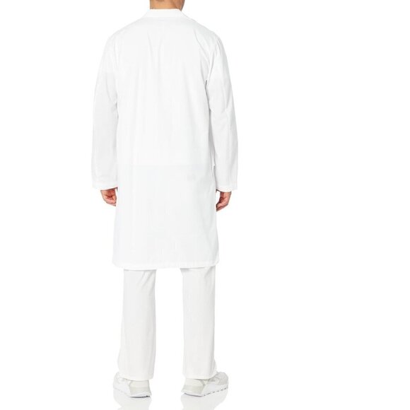 NWT - Landau Men's Relaxed Fit 3-pocket 5-button Full-length Lab Coat - Picture 3 of 6